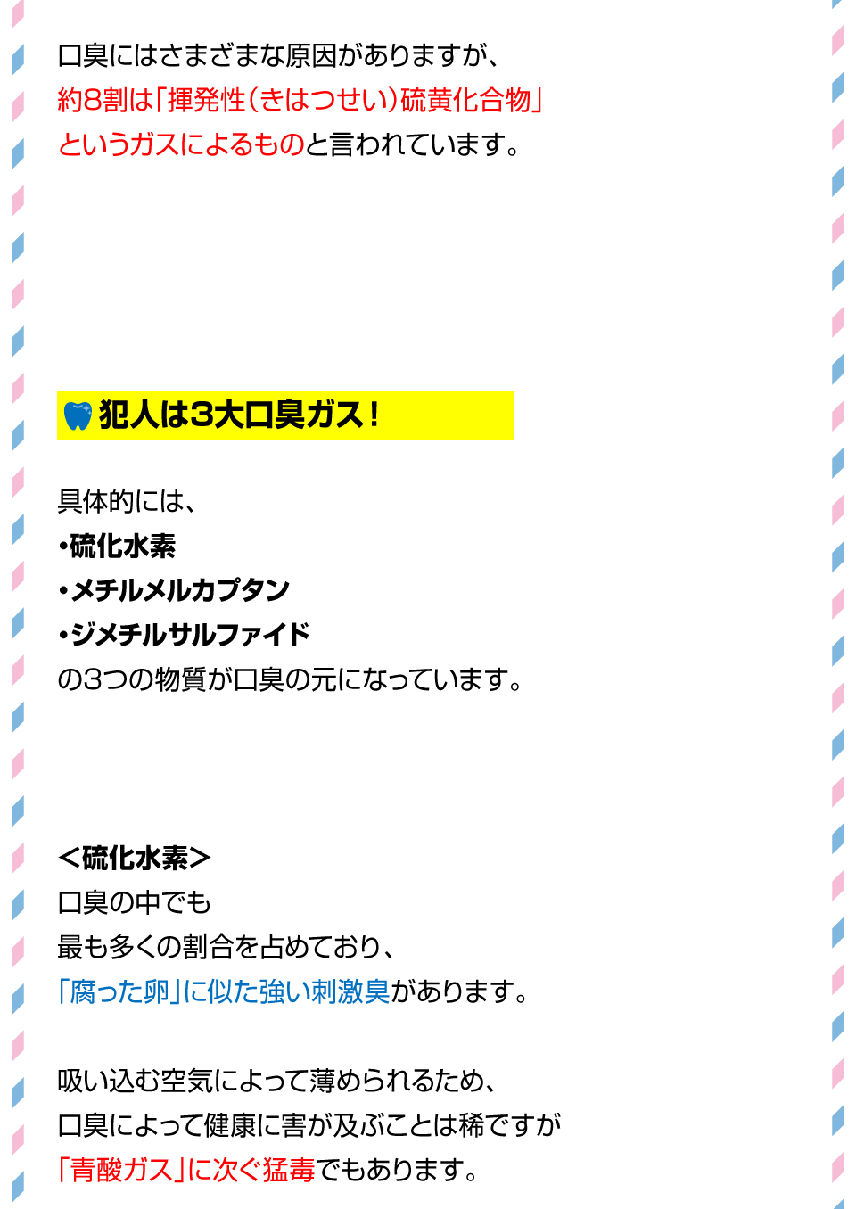 気になるお口のニオイ…口臭の正体とは！？3